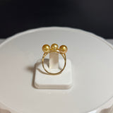 Amami gold®×Sunshine Gold　白蝶真珠6mm  K18イエローゴールドリング763