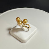 Amami gold®×Sunshine Gold　白蝶真珠6mm  K18イエローゴールドリング763