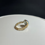 奄美の輝き®×虹珠　マベ真珠 11ｍｍ K18イエローゴールド巻リング850