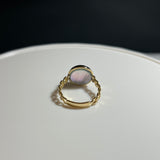 奄美の輝き®×虹珠　マベ真珠 11ｍｍ K18イエローゴールド巻リング850