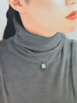 奄美の輝き®×虹珠　マベ真珠 14mm K18イエローゴールド巻ペンダント962