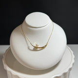 Na･chura　無核真珠4mm K18イエローゴールドペンダント977