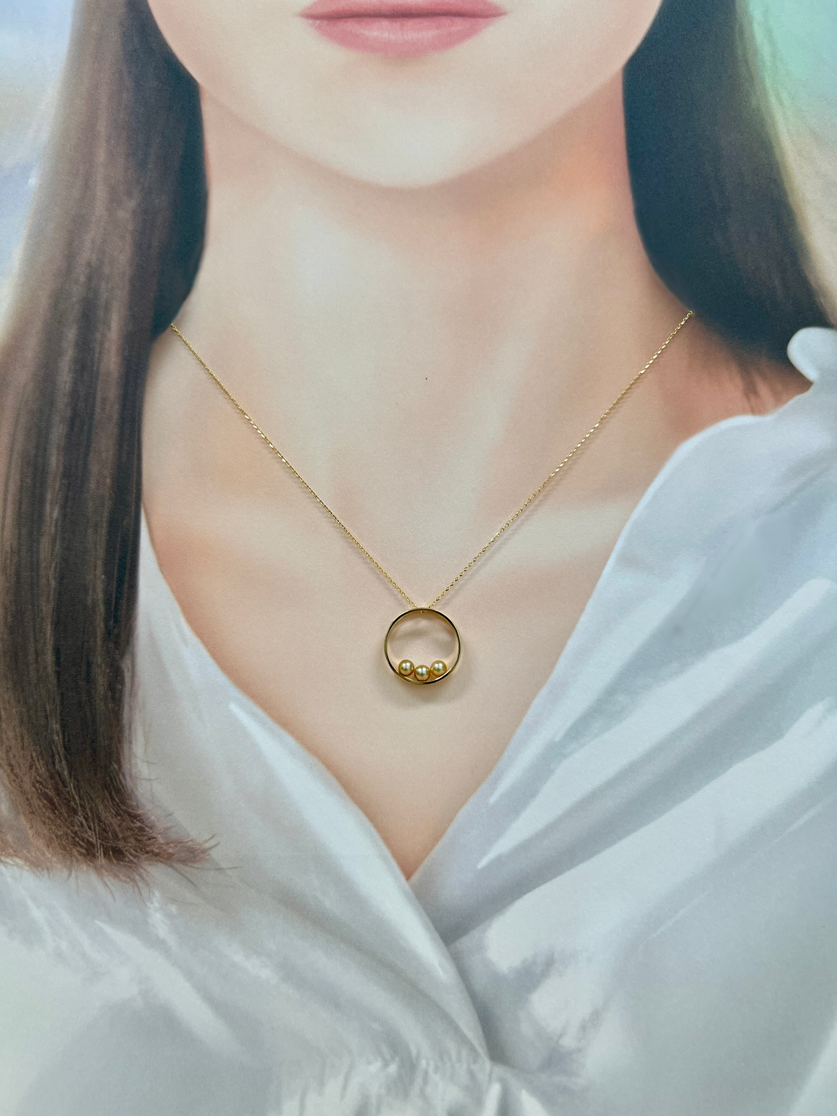 保証書付 奄美真珠&ダイアモンドネックレス 保証書付 奄美真珠