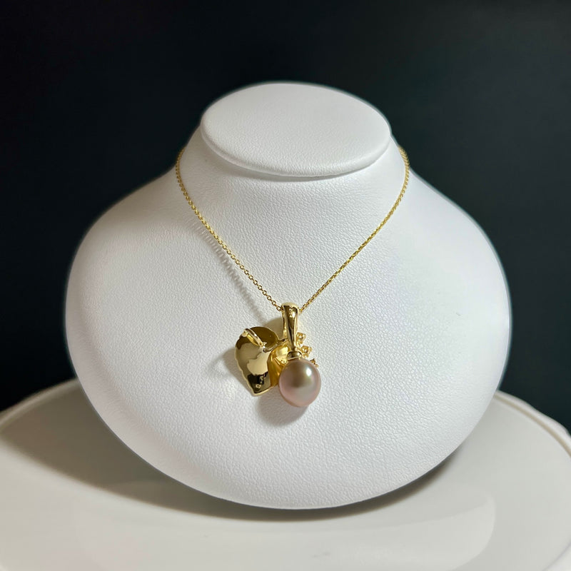 Na･chura　無核真珠5-3mm K18イエローゴールドペンダント295