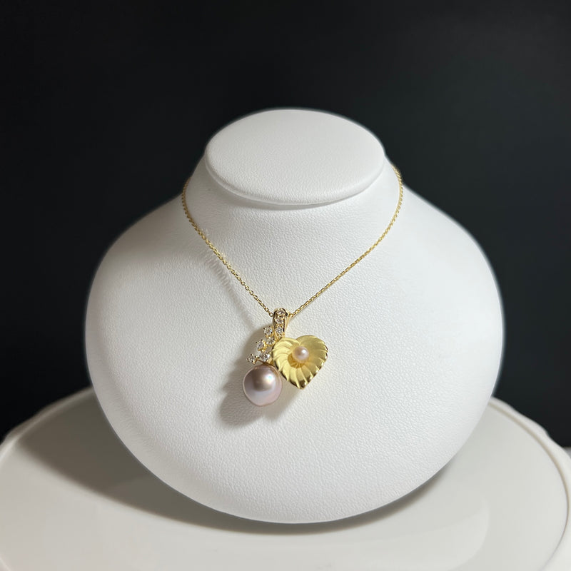 Na･chura　無核真珠5-3mm K18イエローゴールドペンダント295