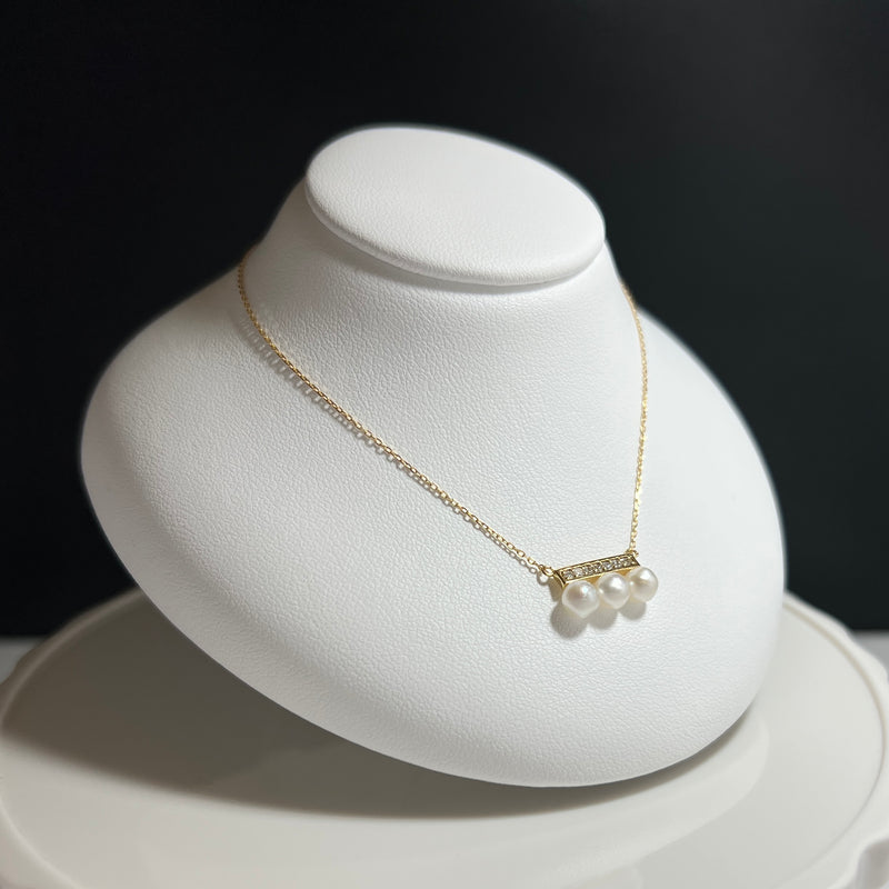 Na･chura　無核真珠 4mm K18イエローゴールドペンダント1686