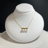 Na･chura　無核真珠 4mm K18イエローゴールドペンダント1686