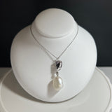 Na･chura　無核真珠10mm K18ホワイトゴールドペンダント301