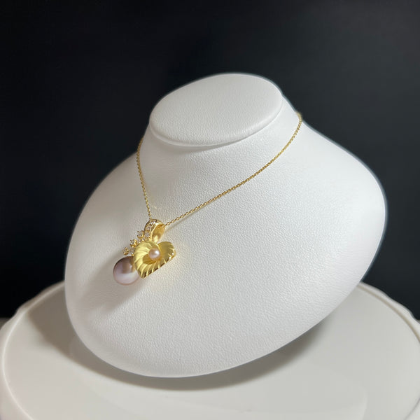 Na･chura　無核真珠5-3mm K18イエローゴールドペンダント295