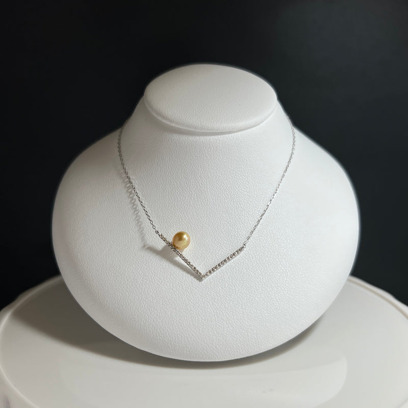 Na･chura　無核真珠 4mm K18ホワイトゴールドペンダント2344