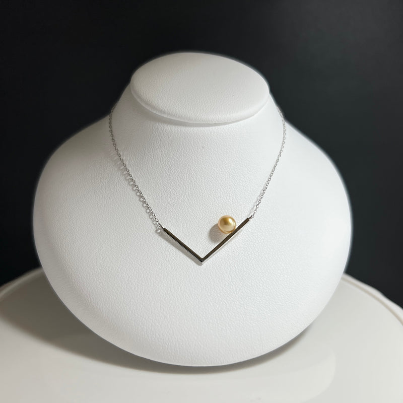 Na･chura　無核真珠 4mm K18ホワイトゴールドペンダント2344