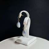 奄美の輝き®×虹珠　マベ真珠  12mm K18イエローゴールドピアス2473