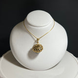 Amami black　黒蝶真珠11mm K18イエローゴールドペンダント248