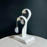 奄美の輝き®×虹珠　マベ真珠  13mm K18イエローゴールドピアス2432