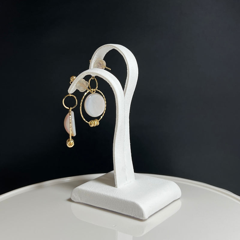 奄美の輝き®×桜珠　マベ真珠 11mm K18イエローゴールドピアス622