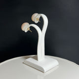 奄美の輝き®×桜珠　マベ真珠 13mm K18イエローゴールドピアス1873