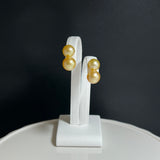 Amami gold®×Sunshine Gold　白蝶真珠mm  K18イエローゴールドピアス1627