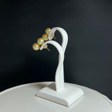 Amami gold®×Sunshine Gold　白蝶真珠mm  K18イエローゴールドピアス1627