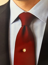 Amami gold®×Sunshine Gold　白蝶真珠11mm洋白K18イエローゴールドタイタック174