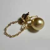 Amami gold®×Sunshine Gold　白蝶真珠11mm洋白K18イエローゴールドタイタック174