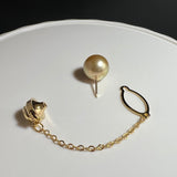 Amami gold®×Sunshine Gold　白蝶真珠11mm洋白K18イエローゴールドタイタック174