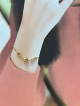 Amami gold®×Sunshine Gold　白蝶真珠8mm  K18イエローゴールドブレスレット1851