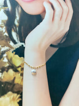 奄美の輝き®×桜珠　マベ真珠  10mm K18イエローゴールドブレスレット441