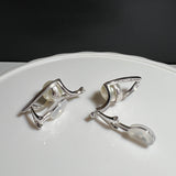 Amami gold®×Sunshine Gold　白蝶真珠8mm  K18ホワイトゴールドイヤリング1376