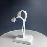 奄美の輝き®×虹珠　マベ真珠  11mm K18イエローゴールドピアス13