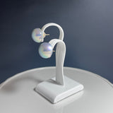 奄美の輝き®×虹珠　マベ真珠  13mm K18イエローゴールドピアス854