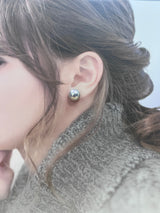 奄美の輝き®×虹珠　マベ真珠  14mm K18イエローゴールドピアス591