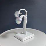 奄美の輝き®×虹珠　マベ真珠  15mm K18イエローゴールドピアス1563