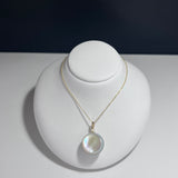 奄美の輝き®×虹珠　マベ真珠 15mm K18イエローゴールドペンダント495