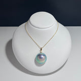 奄美の輝き®×虹珠　マベ真珠 15mm K18イエローゴールドペンダント495