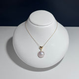 奄美の輝き®×桜珠　マベ真珠 9mmK18イエローゴールドペンダント508