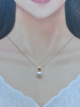 奄美の輝き®×桜珠　マベ真珠 9mmK18イエローゴールドペンダント508