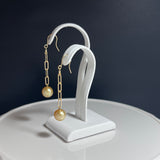 Amami gold®×Sunshine Gold　白蝶真珠7mm  K18イエローゴールドピアス1870