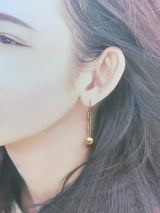 Amami gold®×Sunshine Gold　白蝶真珠7mm  K18イエローゴールドピアス1870