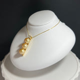 Amami gold®×Sunshine Gold　白蝶真珠7mm  K18イエローゴールドペンダント803