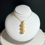 Amami gold®×Sunshine Gold　白蝶真珠7mm  K18イエローゴールドペンダント803