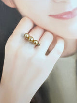 Amami gold®×Sunshine Gold　白蝶真珠7mm  K18イエローゴールドリング618