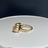 Amami gold®×Sunshine Gold　白蝶真珠7mm  K18イエローゴールドリング618