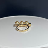 Amami gold®×Sunshine Gold　白蝶真珠7mm  K18イエローゴールドリング618