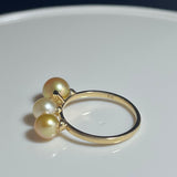 Amami gold®×Sunshine Gold　白蝶真珠6mm  K18イエローゴールドリング724