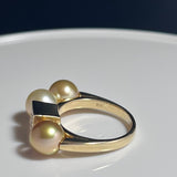 Amami gold®×Sunshine Gold　白蝶真珠7mm  K18イエローゴールドリング1523