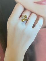 Amami gold®×Sunshine Gold　白蝶真珠5-7mm  K18イエローゴールドリング1718