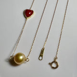 Amami gold®×Sunshine Gold　白蝶真珠7mm  K18イエローゴールドペンダント159