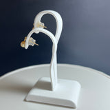 Na･chura　無核真珠4mm K18イエローゴールドピアス143