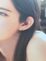 Na･chura　無核真珠3mm K18イエローゴールドピアス1449