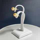 Amami gold®×Sunshine Gold　白蝶真珠7mm  K18イエローゴールドピアス100